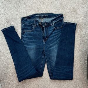 American Eagle Outfitters Women's Dark Blue Skinny Jeans